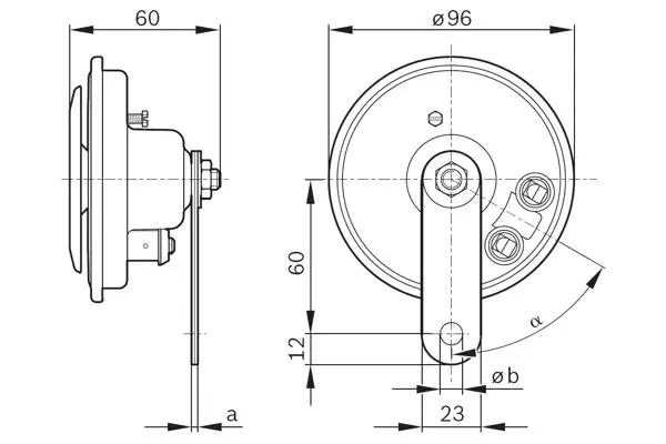 Handler.Part Air horn Bosch 0986320111 5