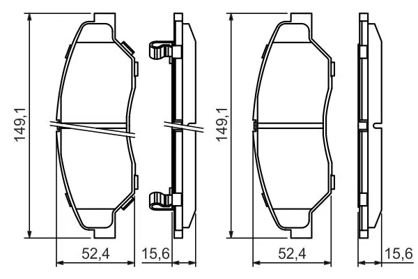 Handler.Part Brake pad set, disc brake Bosch 0986424696 5