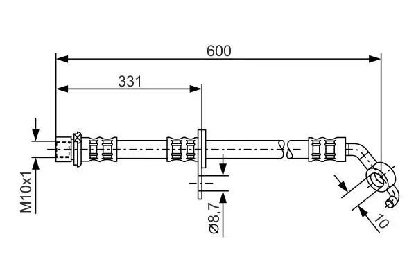 Handler.Part Brake hose Bosch 1987476108 1