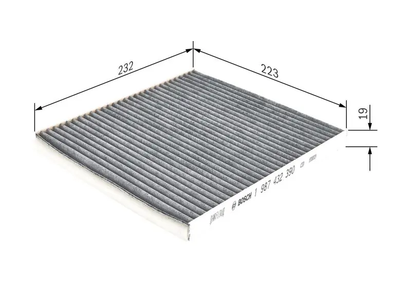 Handler.Part Filter, interior air Bosch 1987432390 5