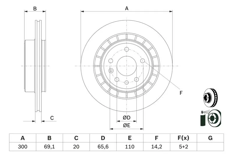 Handler.Part Brake disc Bosch 0986479D49 5