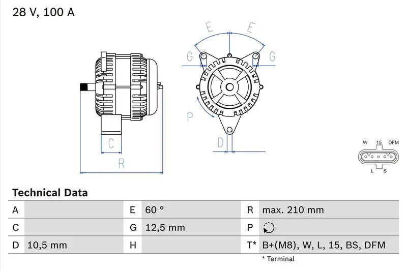 Handler.Part Alternator Bosch 0986046570 1