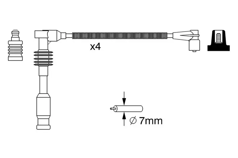 Handler.Part Ignition cable kit Bosch 0986357234 5