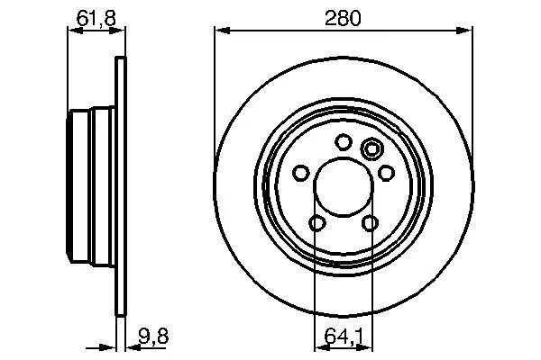 Handler.Part Brake disc Bosch 0986478837 5