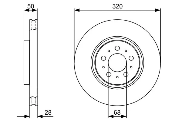 Handler.Part Brake disc Bosch 0986479321 1