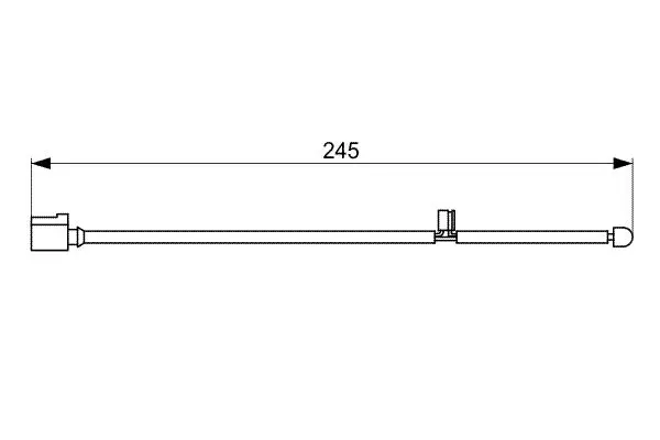 Handler.Part Warning contact, brake pad wear Bosch 1987473068 1