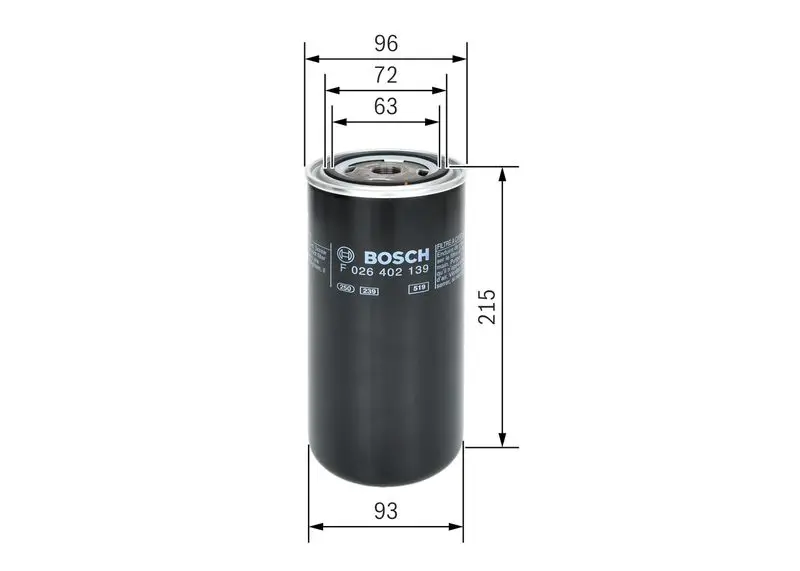 Handler.Part Fuel filter Bosch F026402139 5