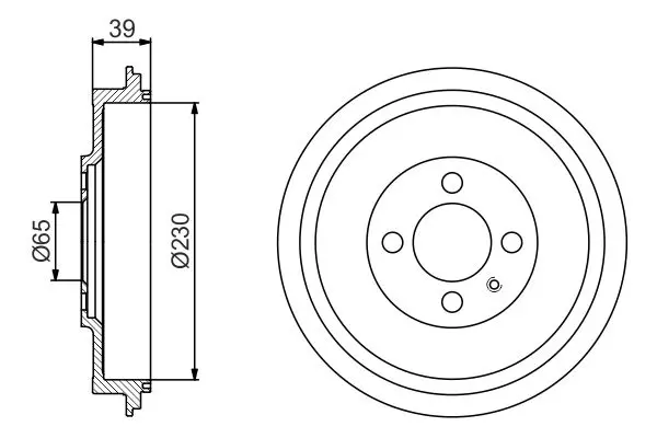 Handler.Part Brake drum Bosch 0986477194 1