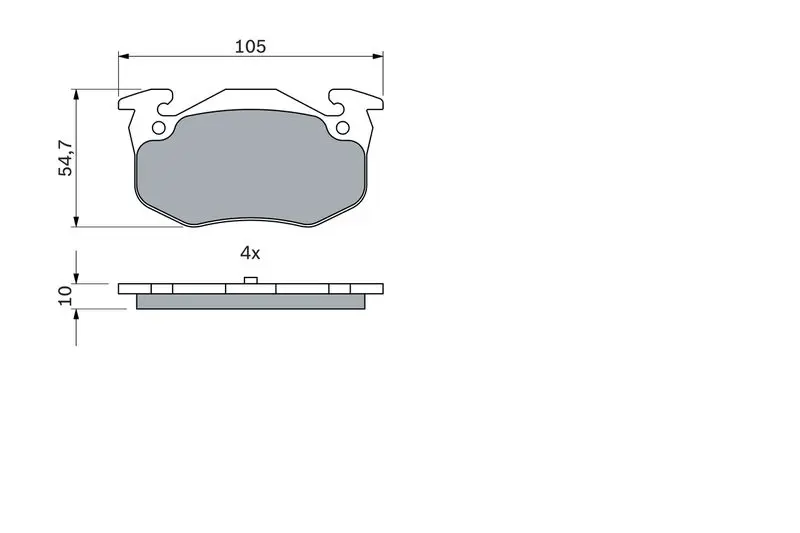 Handler.Part Brake pad set, disc brake Bosch 0986460970 5