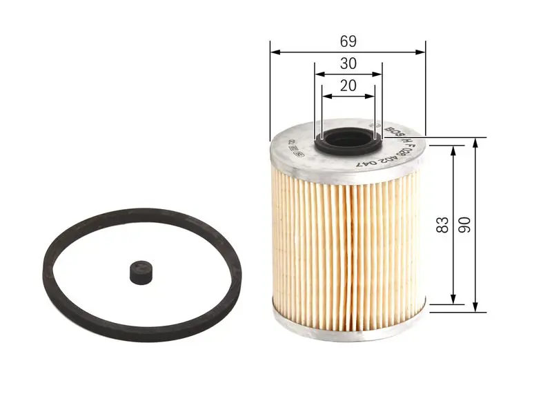 Handler.Part Fuel filter Bosch F026402047 5