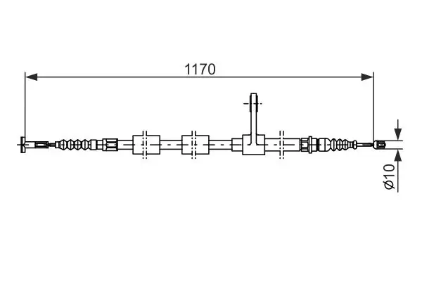 Handler.Part Cable, parking brake Bosch 1987477554 5