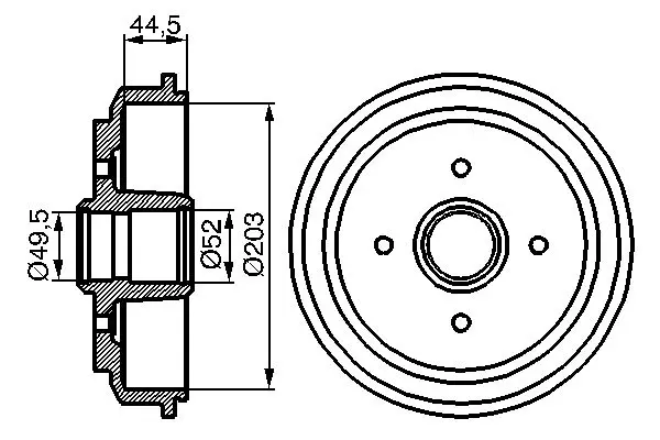 Handler.Part Brake drum Bosch 0986477149 1