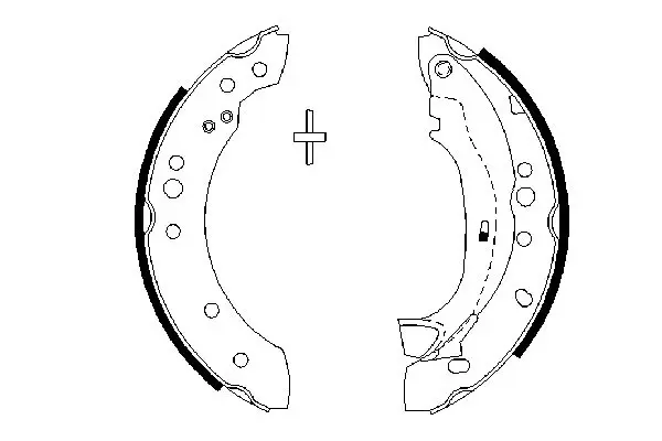 Handler.Part Brake shoe set Bosch 0986487664 5