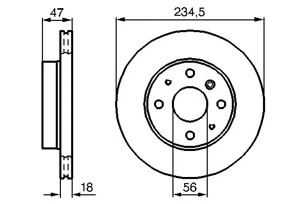 Handler.Part Brake disc Bosch 0986478684 1