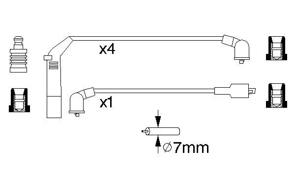 Handler.Part Ignition cable kit Bosch 0986356895 1