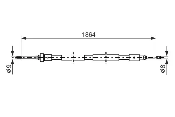 Handler.Part Cable, parking brake Bosch 1987477591 5