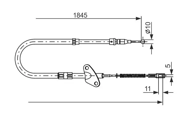 Handler.Part Cable, parking brake Bosch 1987477118 1