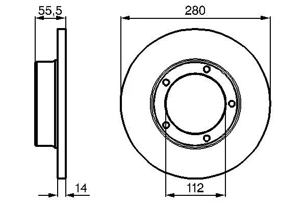 Handler.Part Brake disc Bosch 0986478770 1