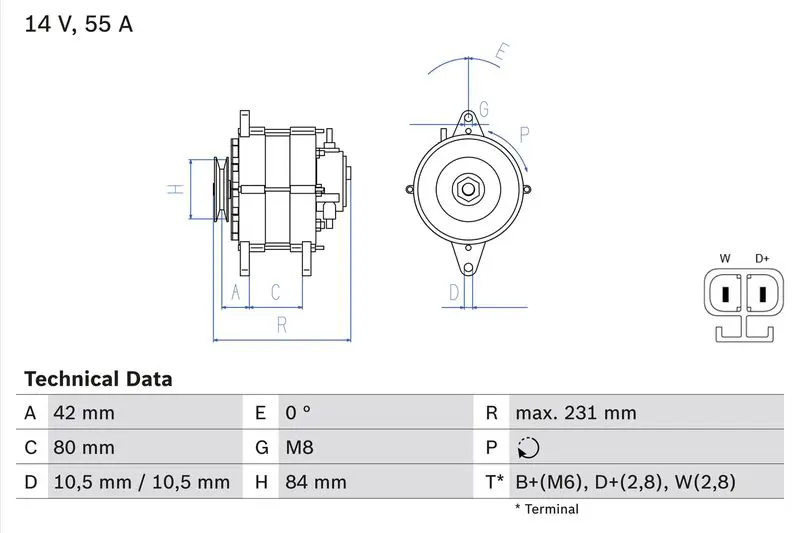 Handler.Part Alternator Bosch 0986049870 1