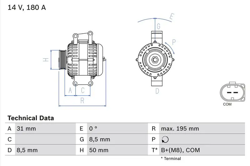 Handler.Part Alternator Bosch 0986081910 1