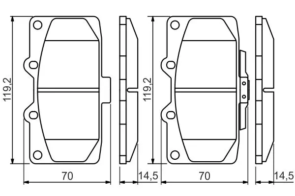 Handler.Part Brake pad set, disc brake Bosch 0986494398 5