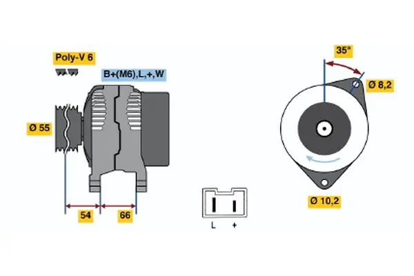 Handler.Part Alternator Bosch 0986042231 1