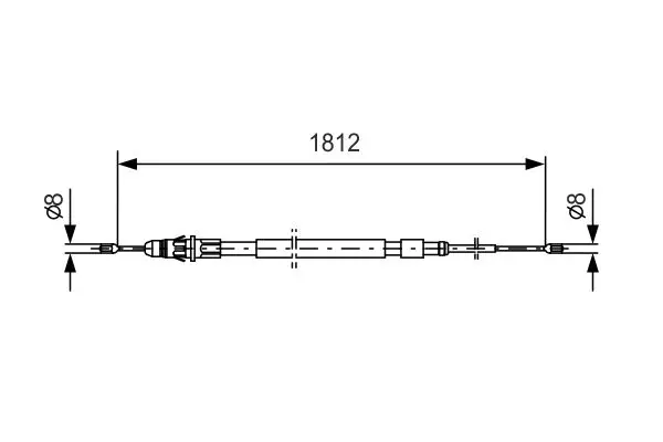 Handler.Part Cable, parking brake Bosch 1987477600 5