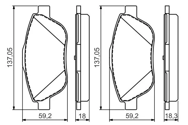 Handler.Part Brake pad set, disc brake Bosch 0986494564 7