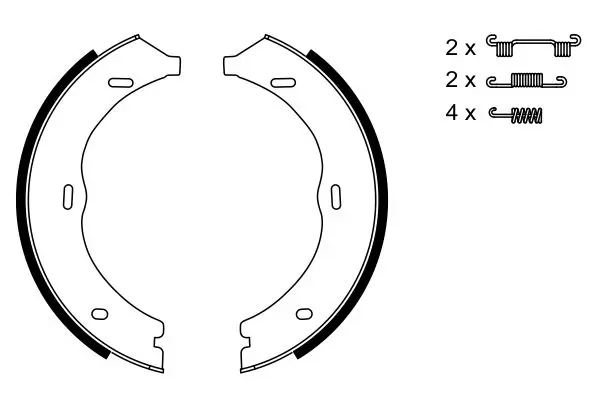 Handler.Part Brake shoe set, parking brake Bosch 0986487718 5