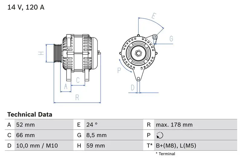 Handler.Part Alternator Bosch 0986049061 1