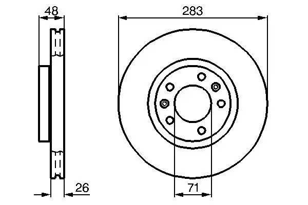 Handler.Part Brake disc Bosch 0986478732 1