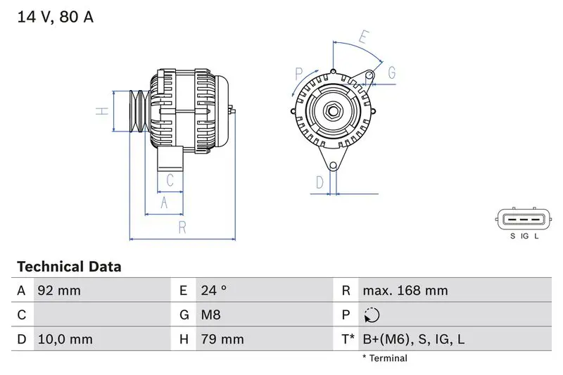 Handler.Part Alternator Bosch 0986083720 1