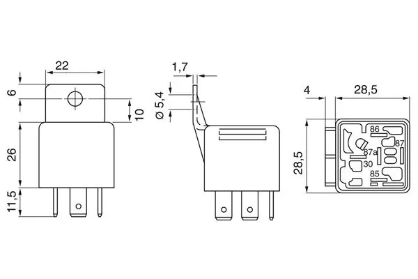 Handler.Part Relay, main current Bosch 0332209207 5