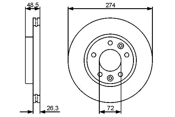 Handler.Part Brake disc Bosch 0986479444 5