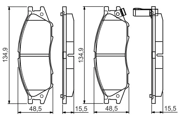 Handler.Part Brake pad set, disc brake Bosch 0986495146 7