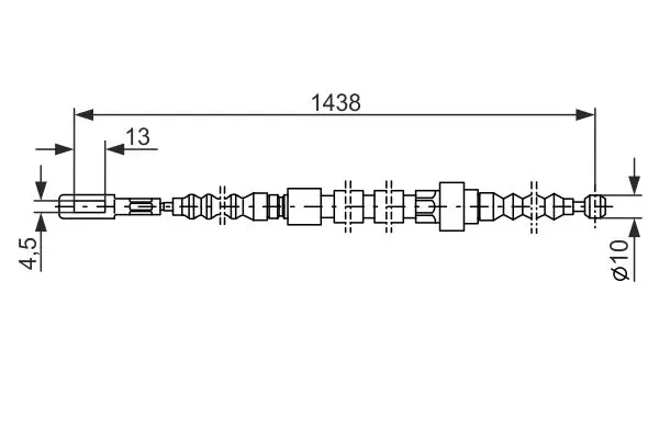 Handler.Part Cable, parking brake Bosch 1987477061 1