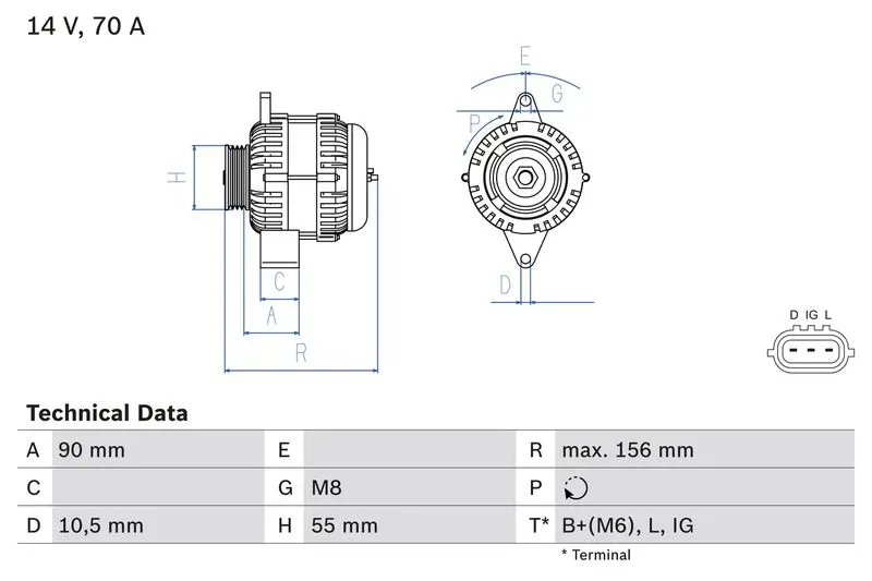 Handler.Part Alternator Bosch 0986045751 1