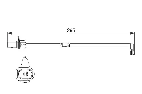 Handler.Part Warning contact, brake pad wear Bosch 1987474508 1