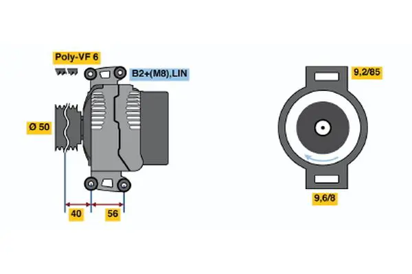 Handler.Part Alternator Bosch 0124625033 1