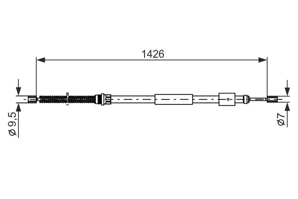 Handler.Part Cable, parking brake Bosch 1987477146 5