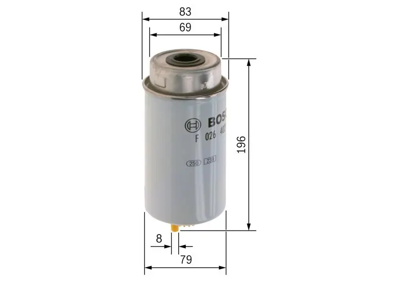 Handler.Part Fuel filter Bosch F026402040 5