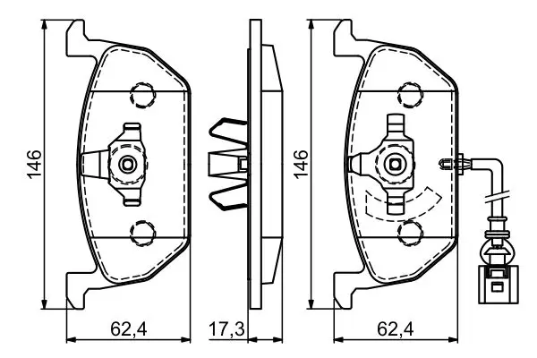 Handler.Part Brake pad set, disc brake Bosch 0986494721 7