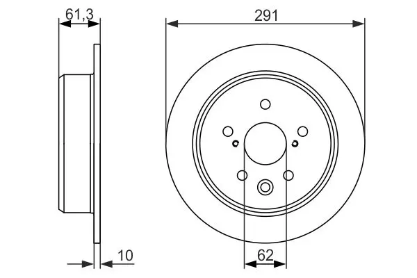 Handler.Part Brake disc Bosch 0986479657 1