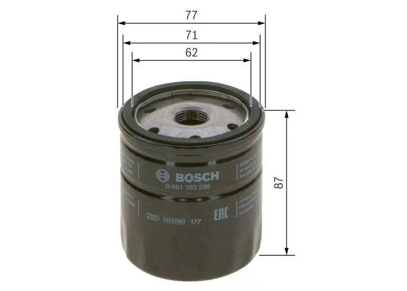 Handler.Part Oil filter Bosch 0451103298 5