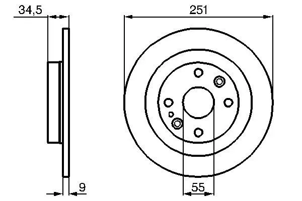 Handler.Part Brake disc Bosch 0986478701 1