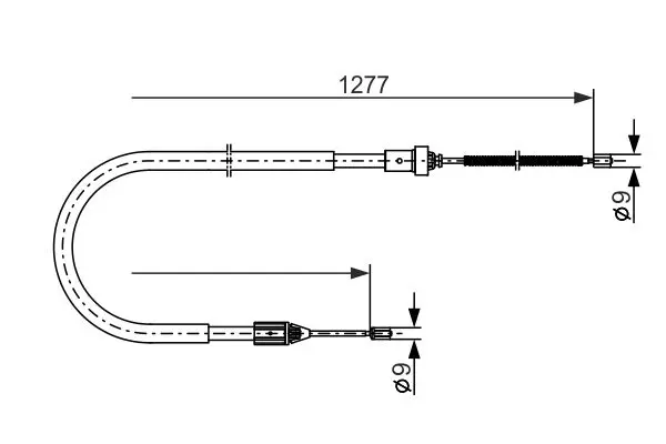 Handler.Part Cable, parking brake Bosch 1987477645 5