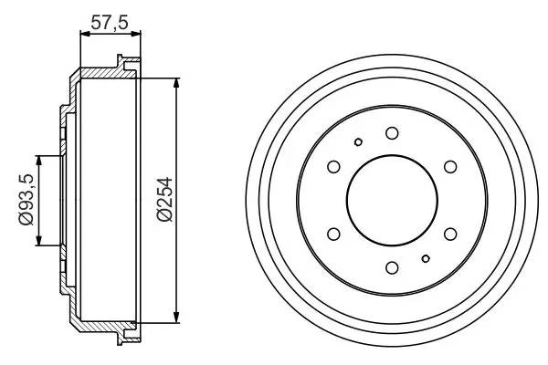 Handler.Part Brake drum Bosch 0986477220 1