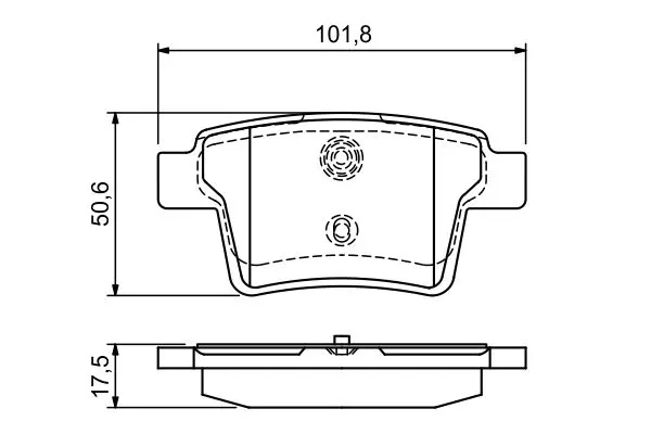 Handler.Part Brake pad set, disc brake Bosch 0986494076 5