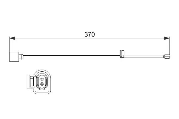 Handler.Part Warning contact, brake pad wear Bosch 1987473534 1