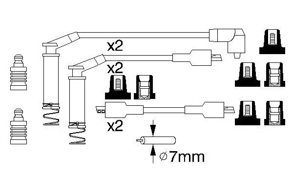 Handler.Part Ignition cable kit Bosch 0986357125 5